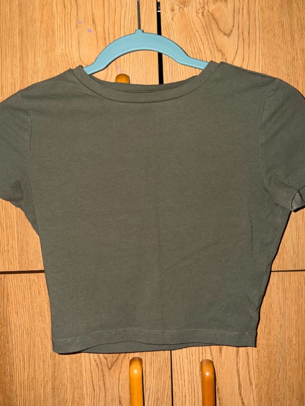 olive green crop top